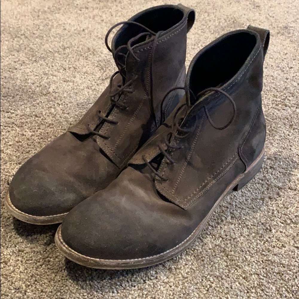 BELSTAFF ALPERTON BURNISHED-SUEDE BOOTS